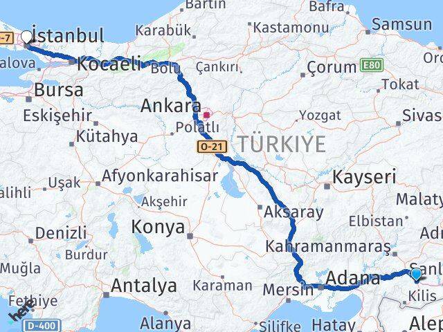 Gaziantep Şişli İstanbul Arası Kaç Km - Yol Haritası