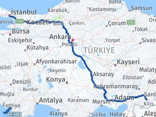 Gaziantep Üsküdar İstanbul Arası Kaç Km - Yol Haritası