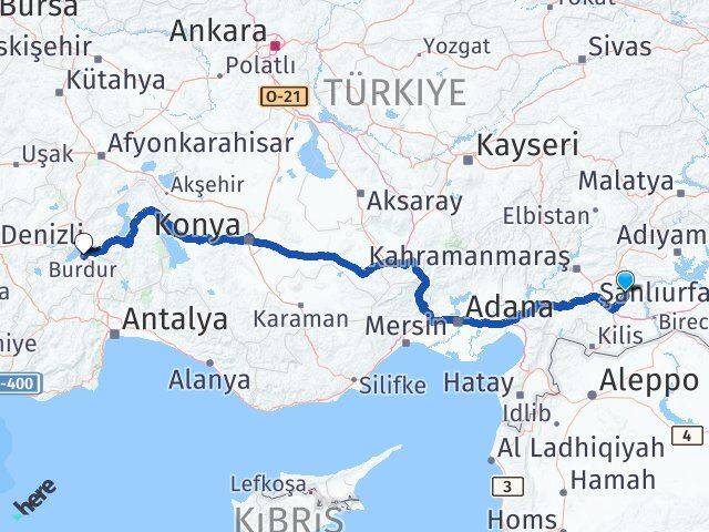 Gaziantep Yavuzeli Burdur Arası Kaç Km - Yol Haritası