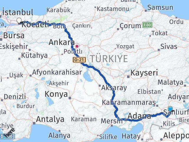 Gaziantep Yavuzeli Kocaeli Arası Kaç Km - Yol Haritası