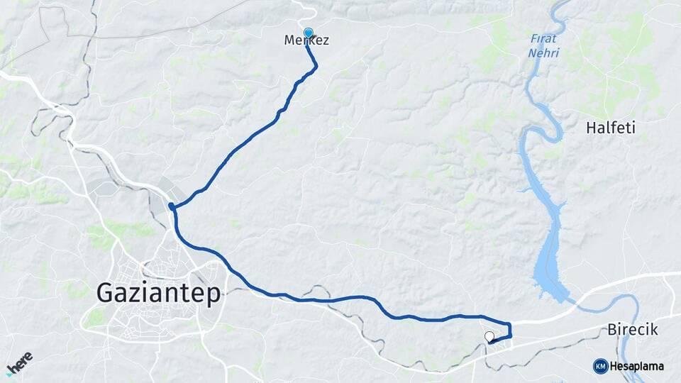 Gaziantep Yavuzeli Nizip Arası Kaç Km - Yol Haritası
