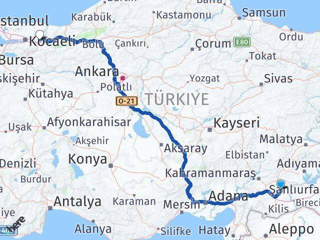 Gaziantep Yavuzeli Sakarya Arası Kaç Km - Yol Haritası