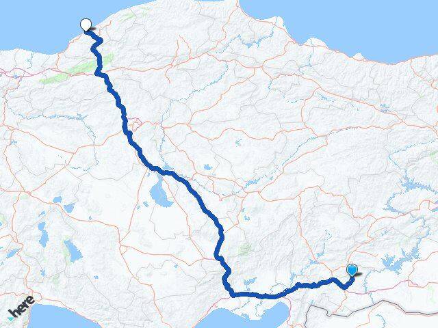 Gaziantep Yavuzeli Zonguldak Arası Kaç Km - Yol Haritası