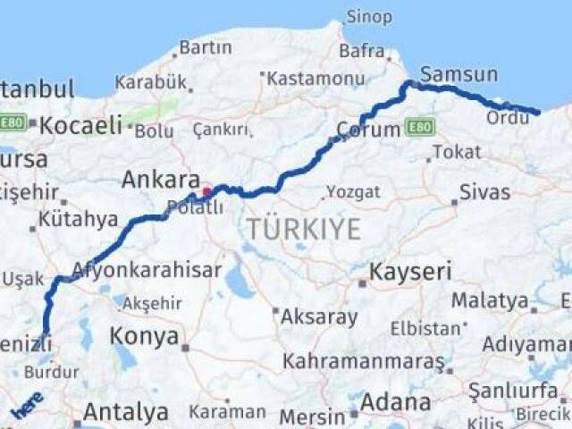 Giresun Başmakçı Afyonkarahisar Arası Kaç Km - Yol Haritası