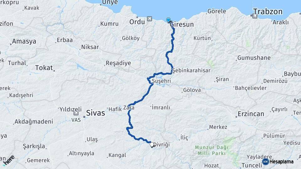 Giresun Divriği Sivas Arası Kaç Km? - Kmhesaplama.com Arası Kaç Saat? Nerede Yol Haritası Yakıt, Rota ve Mesafe Hesaplama Giresun Divriği Sivas Arası Kaç Km? - Kmhesaplama.com Arası Kaç Km Saat? Nerede Yol Haritası Yakıt, Rota ve Mesafe Hesaplama
