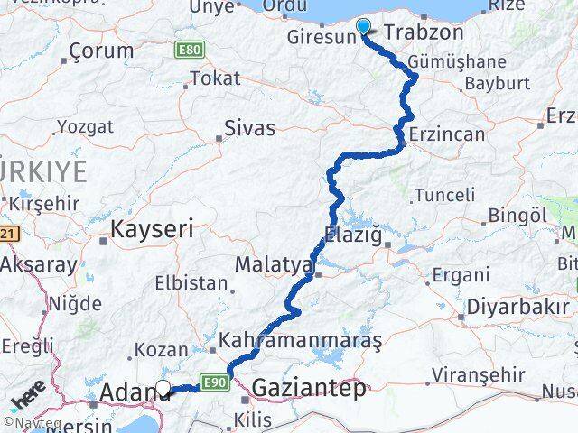 Giresun Doğankent Osmaniye Arası Kaç Km - Yol Haritası
