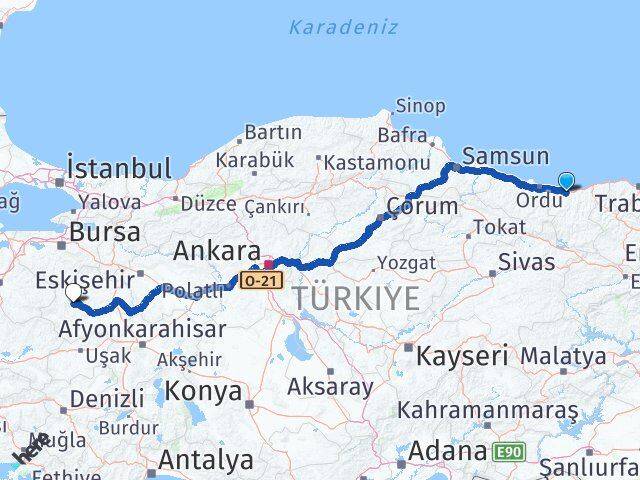 Giresun Emet Kütahya Arası Kaç Saat? Yol Haritası, Yakıt, Rota ve Mesafe Hesaplama Giresun Emet Kütahya Arası Kaç Km? Kaç Saat? Yol Haritası