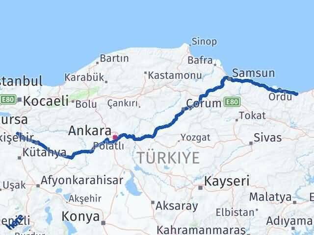 Giresun Pazaryeri Bilecik Arası Kaç Km - Yol Haritası