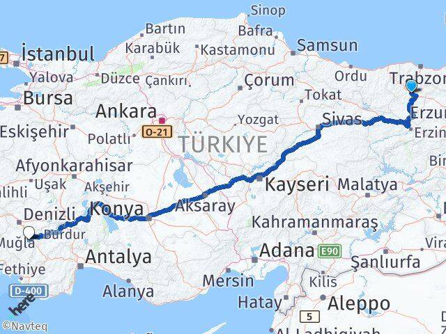 Gümüşhane Acıpayam Denizli Arası Kaç Km - Yol Haritası