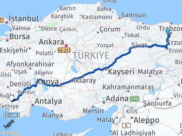 Gümüşhane Çameli Denizli Arası Kaç Km - Yol Haritası