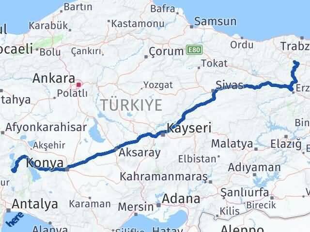 Gümüşhane Eğirdir Isparta Arası Kaç Km - Yol Haritası