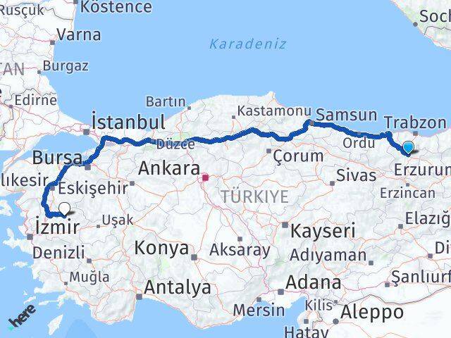 Gümüşhane Gördes Manisa Arası Kaç Km - Yol Haritası