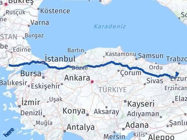 Gümüşhane İpsala Edirne Arası Kaç Km - Yol Haritası