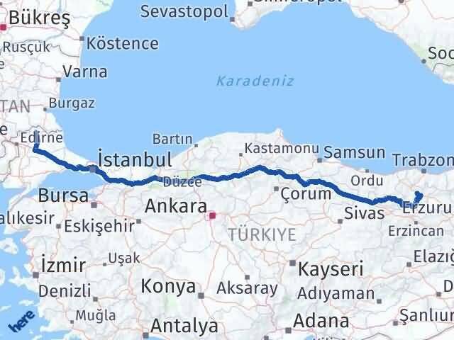 Gümüşhane Kofçaz Kırklareli Arası Kaç Km - Yol Haritası