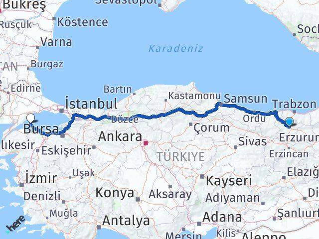 Gümüşhane Marmara Balıkesir Arası Kaç Km - Yol Haritası