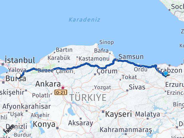 Gümüşhane Osmaneli Bilecik Arası Kaç Km - Yol Haritası