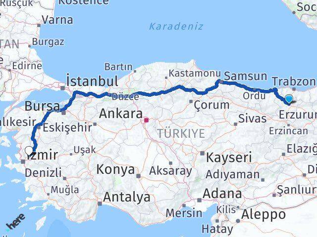 Gümüşhane Şehzadeler Manisa Arası Kaç Km - Yol Haritası