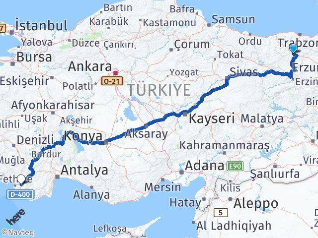 Gümüşhane Seydikemer Muğla Arası Kaç Km - Yol Haritası