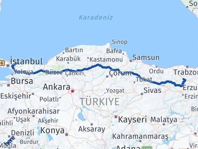 Gümüşhane Şile İstanbul Arası Kaç Km - Yol Haritası