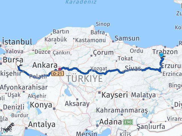 Gümüşhane Söğüt Bilecik Arası Kaç Km - Yol Haritası