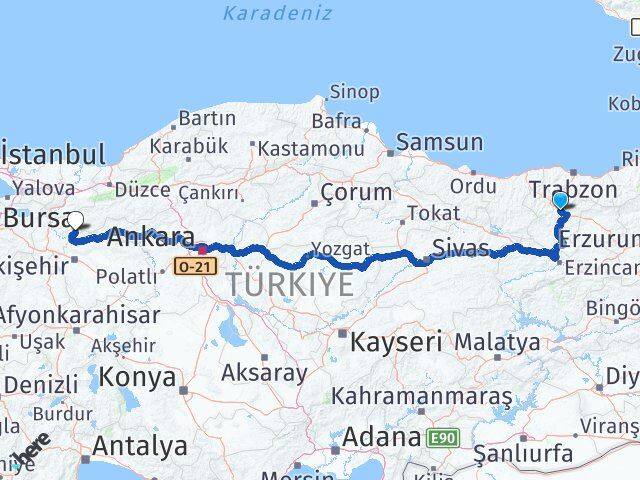 Gümüşhane Yenipazar Bilecik Arası Kaç Km - Yol Haritası