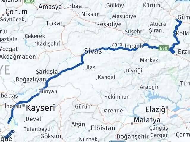 Gümüşhane Yeşilhisar Kayseri Arası Kaç Km? Arası Kaç Saat? Nerede Yol Haritası Yakıt, Rota ve Mesafe Hesaplama Gümüşhane Yeşilhisar Kayseri Arası Kaç Km? Arası Kaç Km Saat? Nerede Yol Haritası Yakıt, Rota ve Mesafe Hesaplama