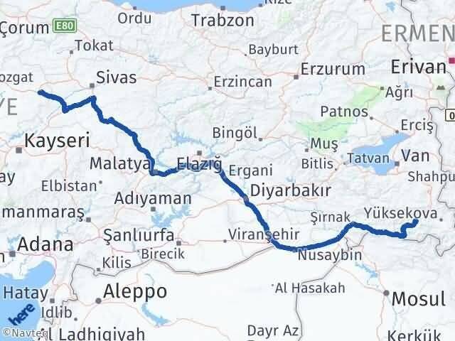 Hakkari Akdağmadeni Yozgat Arası Kaç Saat? Yol Haritası, Yakıt, Rota ve Mesafe Hesaplama Hakkari Akdağmadeni Yozgat Arası Kaç Km? Kaç Saat? Yol Haritası