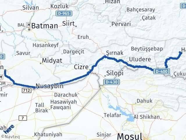 Hakkari Artuklu Mardin Arası Kaç Km - Yol Haritası