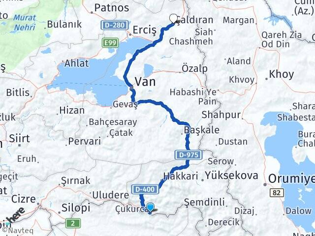 Hakkari Çukurca Çaldıran Van Arası Kaç Km - Yol Haritası