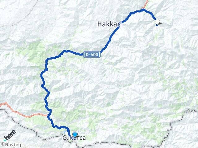 Hakkari Çukurca Çanaklı Arası Kaç Km - Yol Haritası