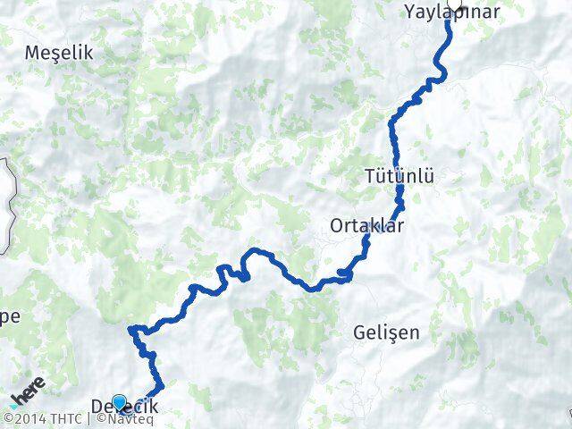 Hakkari Derecik Yaylapınar Şemdinli Arası Kaç Km - Yol Haritası