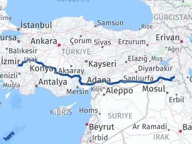 Hakkari Eşme Uşak Arası Kaç Km - Yol Haritası