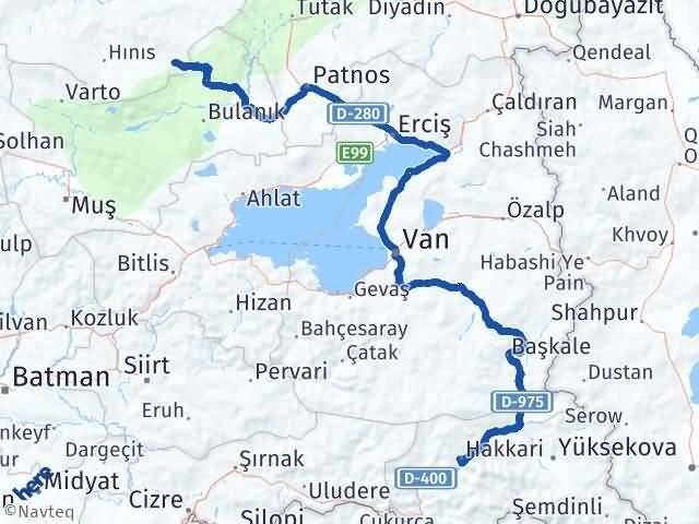 Hakkari Karaçoban Erzurum Arası Kaç Km - Yol Haritası