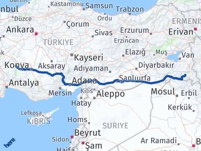 Hakkari Şarkikaraağaç Isparta Arası Kaç Km - Yol Haritası