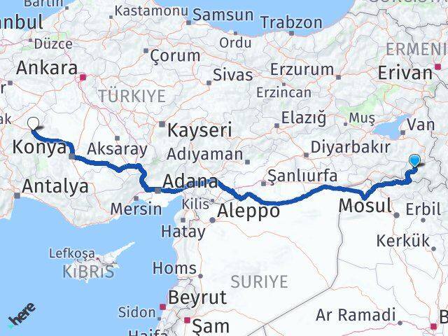 Hakkari Sultandağı Afyonkarahisar Arası Kaç Km - Yol Haritası