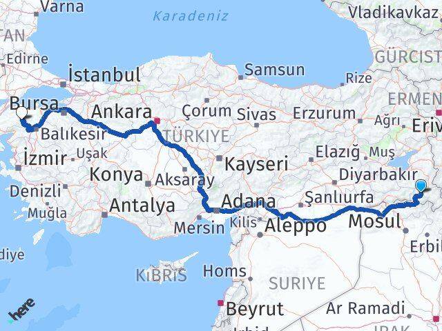 Hakkari Yenice Çanakkale Arası Kaç Km - Yol Haritası