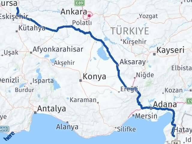 Hatay Altınözü Bilecik Arası Kaç Km - Yol Haritası