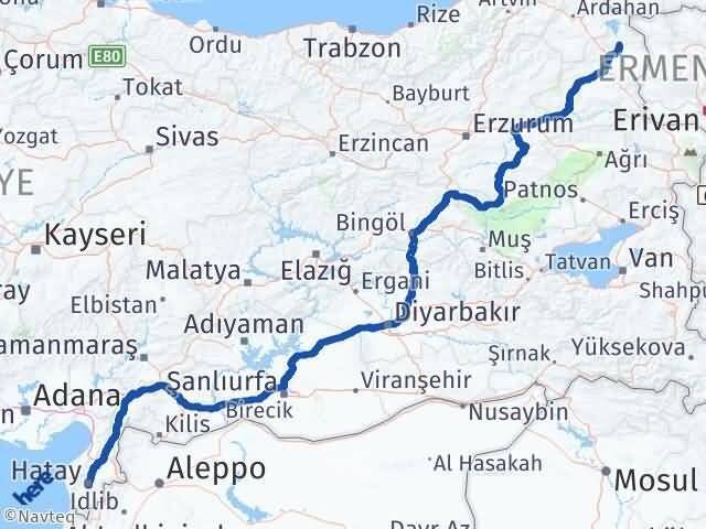 Hatay Arpaçay Kars Arası Kaç Saat? Yol Haritası, Yakıt, Rota ve Mesafe Hesaplama Hatay Arpaçay Kars Arası Kaç Km? Kaç Saat? Yol Haritası