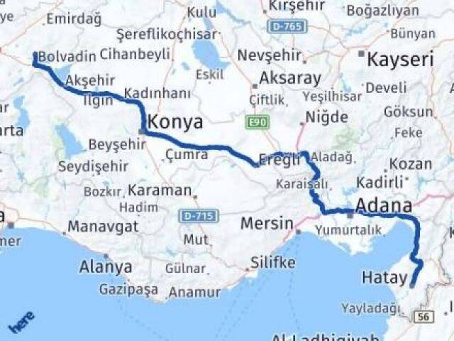 Hatay Bolvadin Afyonkarahisar Arası Kaç Km - Yol Haritası