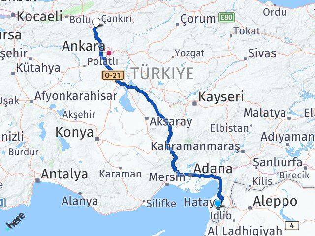Hatay Çamlıdere Ankara Arası Kaç Km - Yol Haritası