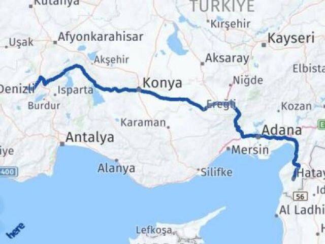 Hatay Dazkırı Afyonkarahisar Arası Kaç Km - Yol Haritası