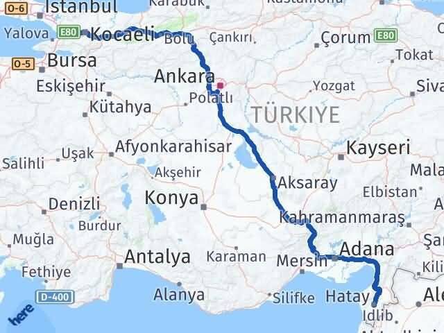 Hatay Dilovası Kocaeli Arası Kaç Km - Yol Haritası