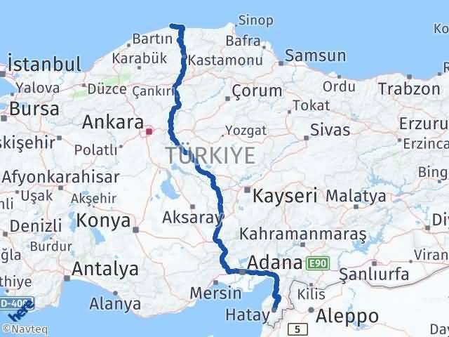 Hatay Doğanyurt Kastamonu Arası Kaç Km - Yol Haritası