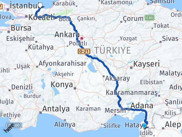 Hatay Karasu Sakarya Arası Kaç Km - Yol Haritası