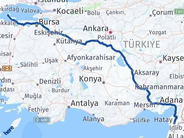 Hatay Marmara Balıkesir Arası Kaç Km - Yol Haritası