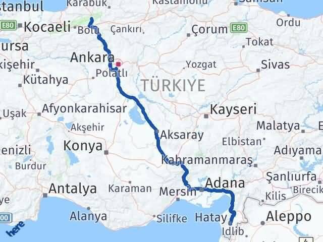 Hatay Mengen Bolu Arası Kaç Km - Yol Haritası