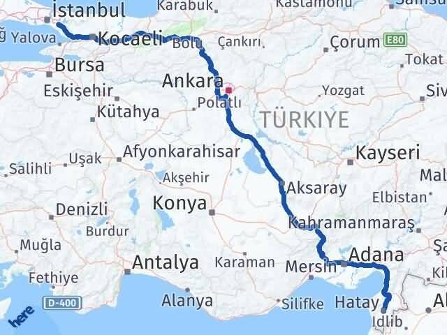 Hatay Sancaktepe İstanbul Arası Kaç Km - Yol Haritası