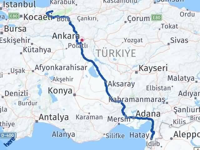 Hatay Yığılca Düzce Arası Kaç Km - Yol Haritası