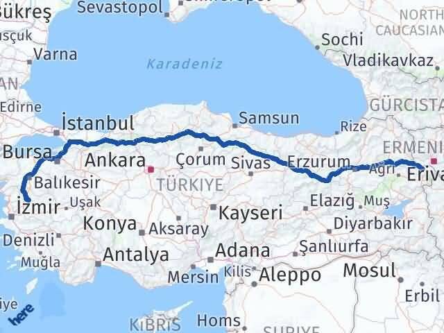 Iğdır Akhisar Manisa Arası Kaç Km - Yol Haritası