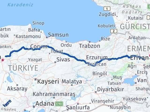 Iğdır Akyurt Ankara Arası Kaç Saat? Yol Haritası, Yakıt, Rota ve Mesafe Hesaplama Iğdır Akyurt Ankara Arası Kaç Km? Kaç Saat? Yol Haritası